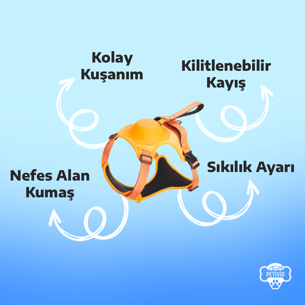 Kilitlenebilir Gövde Tasması (Kedi / Köpek) Petivio