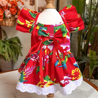 Red Flower Evcil Hayvan Kıyafeti Petivio